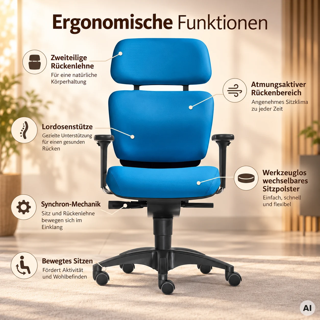 Fire M - Feng Shui Bürodrehstuhl