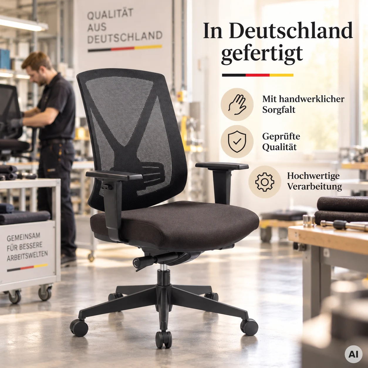 Ergo Studio M - Hochwertiger Netz-Drehstuhl