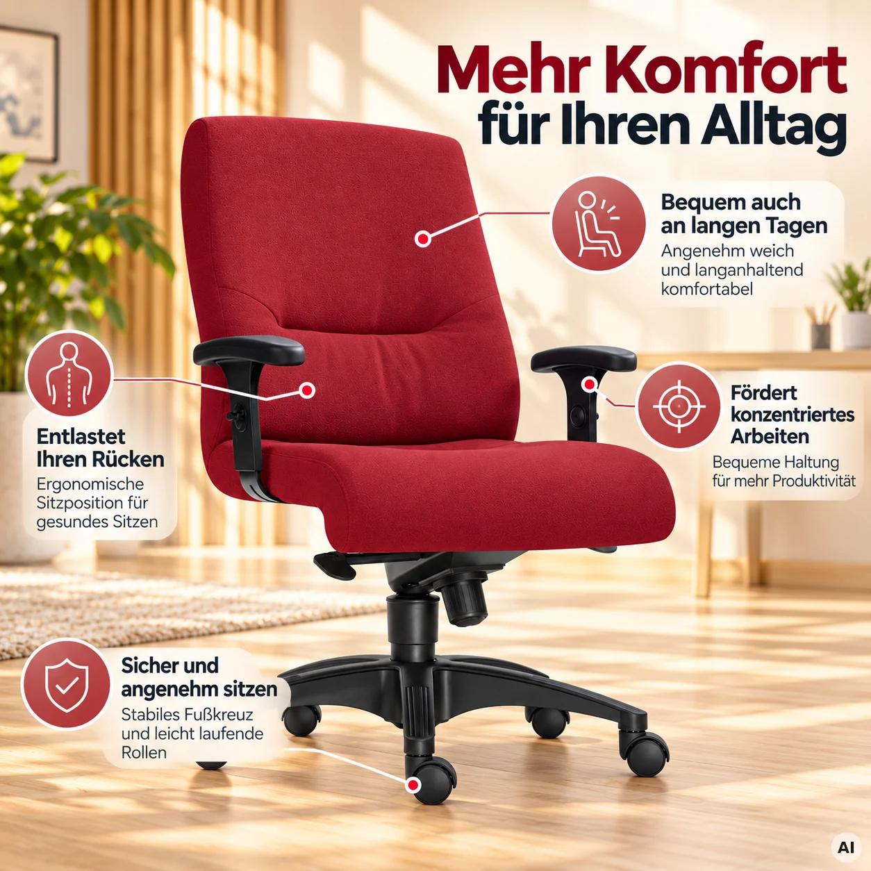 Halblehner Turbo L - Luxus Chefsessel